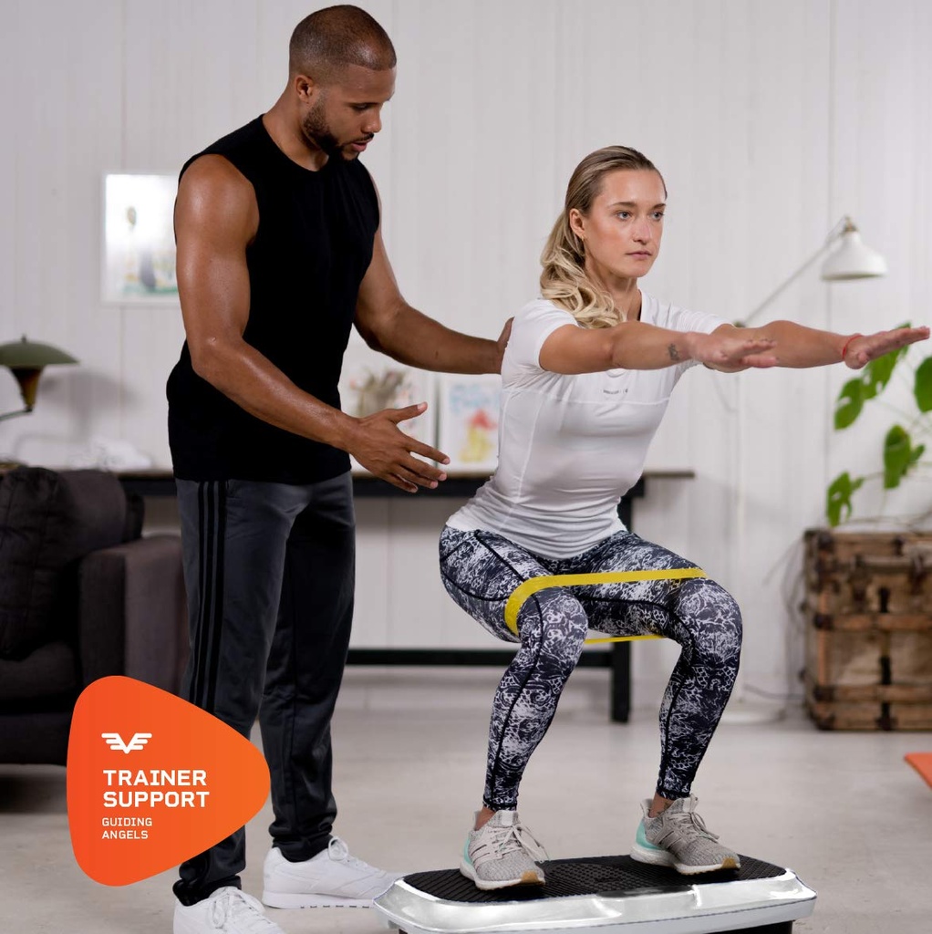 Ultrathin Body Slimmer Vibration Plate Exercise Machine Whole Body Workout Vibration Fitness Platform w Loop Bands Home Training Equipment for Weight Loss Toning Remote Balance Straps 7MD Store